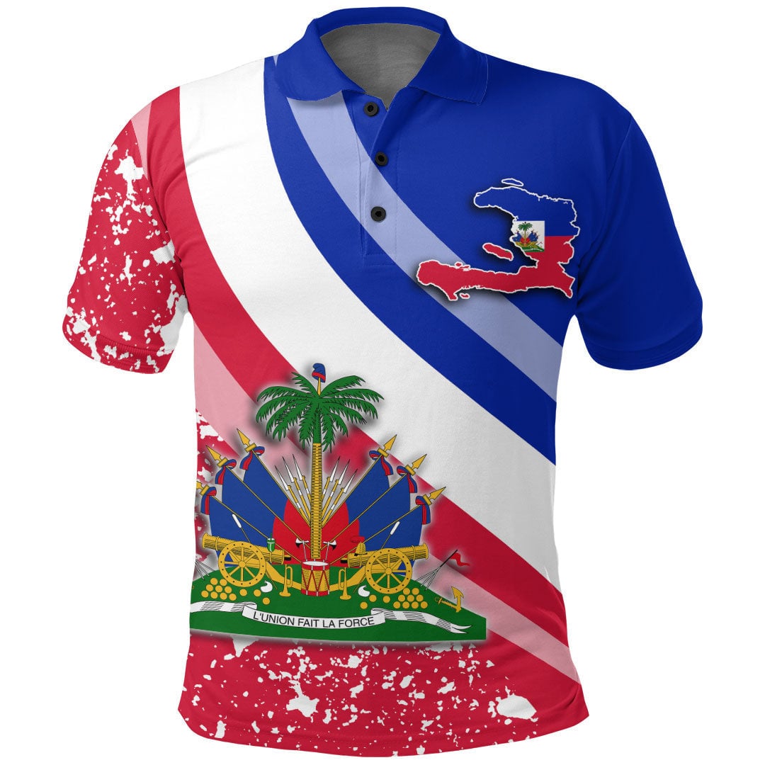 Clothing Haiti Special Flag Polo Shirt