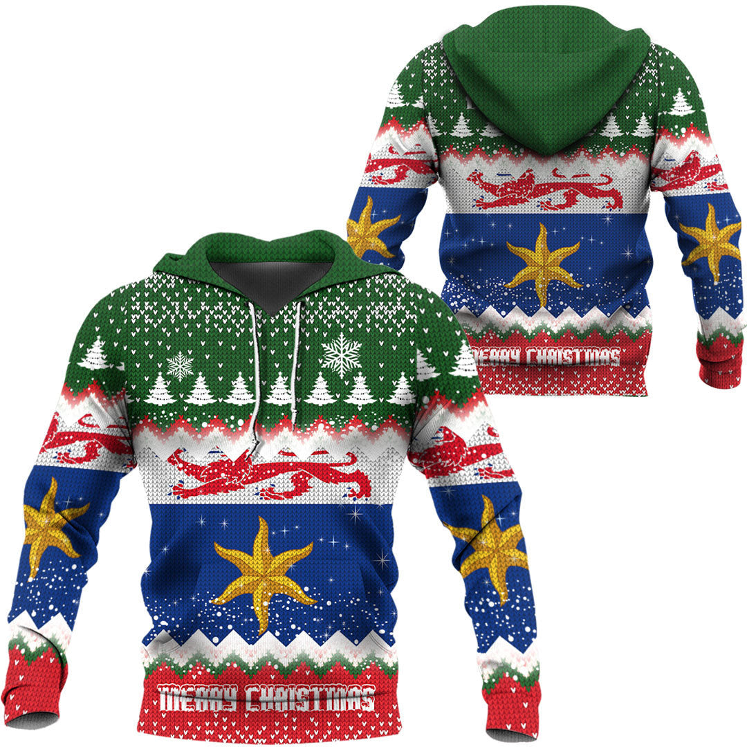 Xmas Clothing Australia City Of Hobart Flag Merry Christmas Hoodie