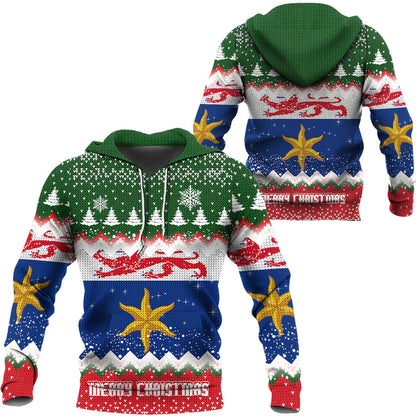 Xmas Clothing Australia City Of Hobart Flag Merry Christmas Hoodie