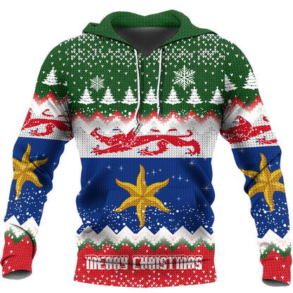 Xmas Clothing Australia City Of Hobart Flag Merry Christmas Hoodie