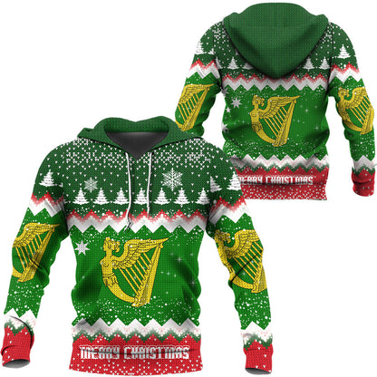 Xmas Clothing Australia Australian Irish Heritage Flag Merry Christmas Hoodie