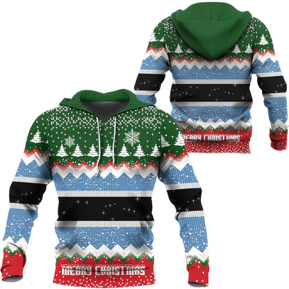 Xmas Clothing Botswana Merry Christmas Hoodie