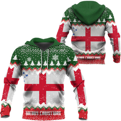 Xmas Clothing Australia Australian English Heritage Flag Merry Christmas Hoodie