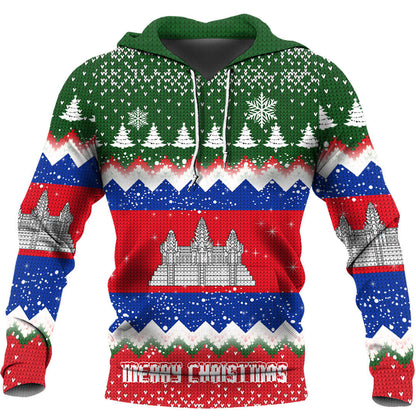 Cambodia Hoodie Merry Christmas