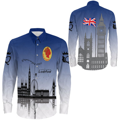 Clothing Queen Of England Long Sleeve Button Shirt