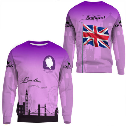 Clothing Queen Of England Purple Version Sweatshirts