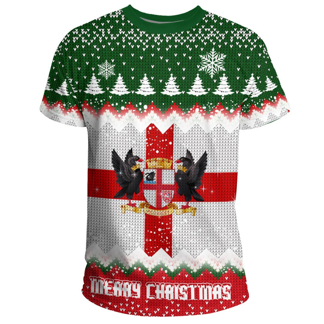 Xmas Clothing Australia Scottish Australian Flag Merry Christmas T Shirt