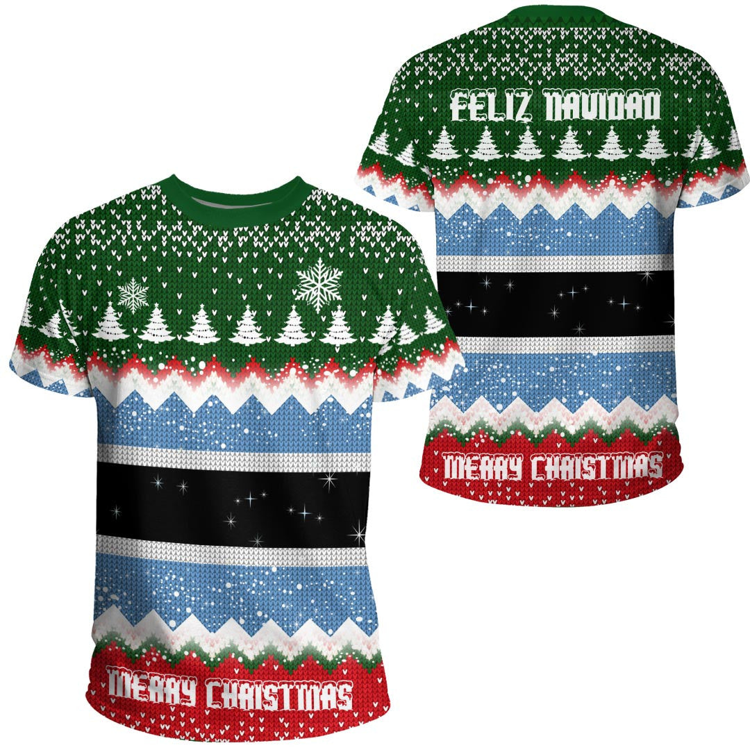 Xmas Clothing Botswana Merry Christmas T Shirt