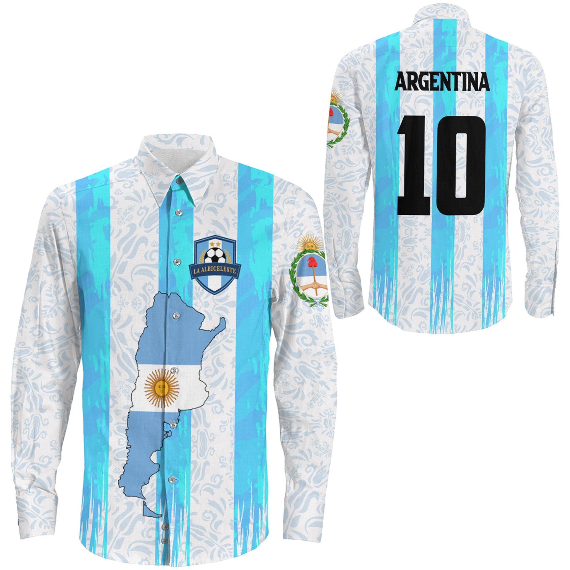 Clothing Argentina Sport Style Long Sleeve Button Shirt