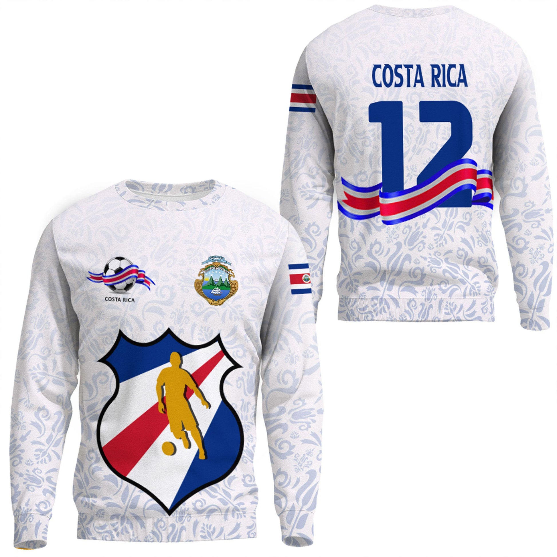 Clothing Costa Rica Soccer Jersey Style Sweatshirts