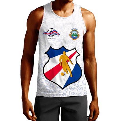 Clothing Costa Rica Soccer Jersey Style Tank Top