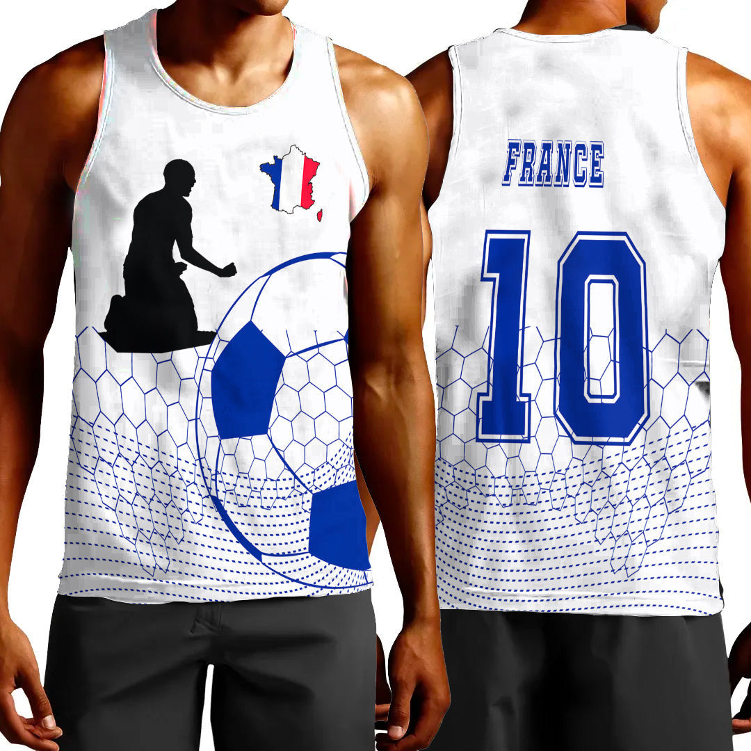 Clothing France Soccer Jersey Style White Version Tank Top
