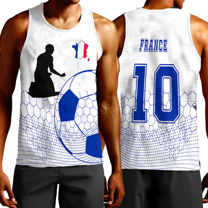 Clothing France Soccer Jersey Style White Version Tank Top