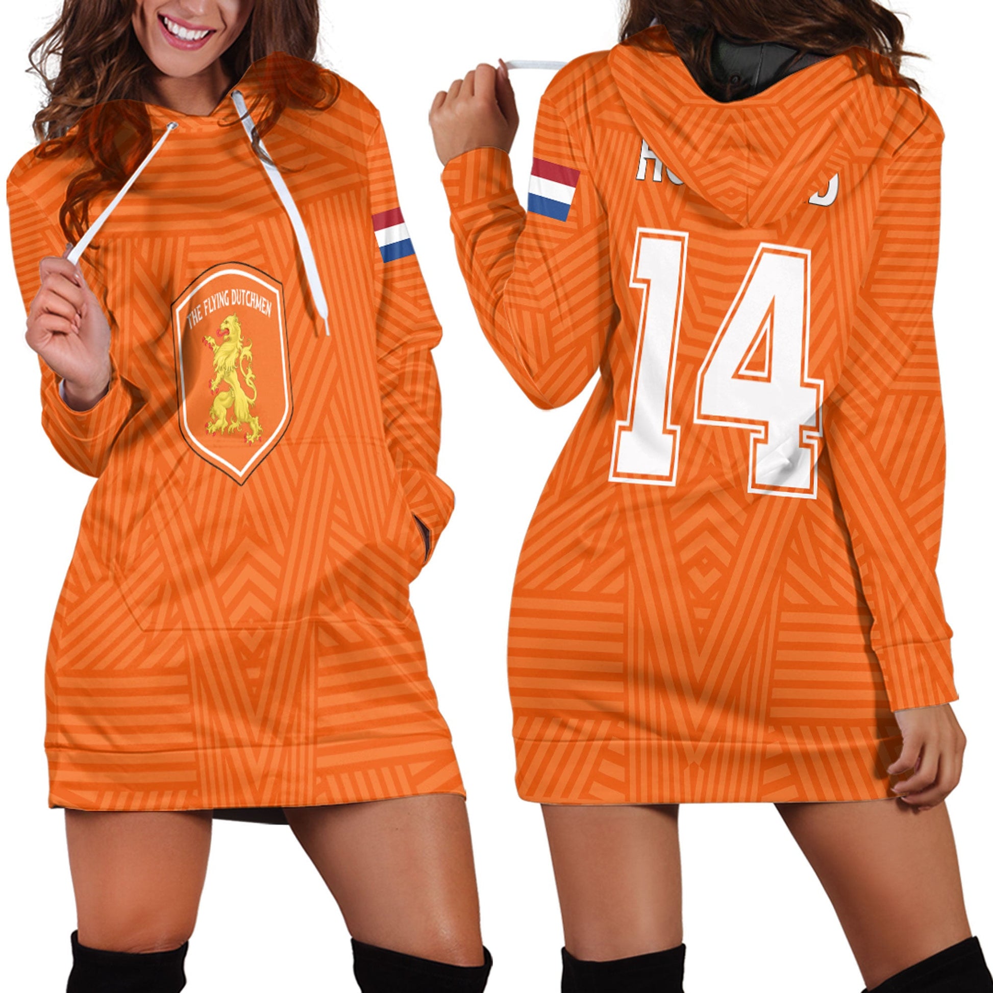 Clothing Netherlands Soccer Jersey Style Hoodie Dress