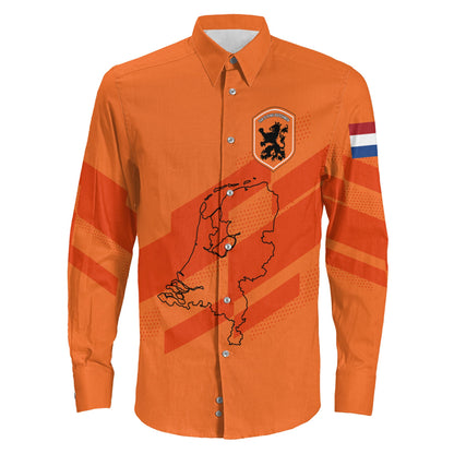 Clothing Netherlands Special Soccer Jersey Style Long Sleeve Button Shirt