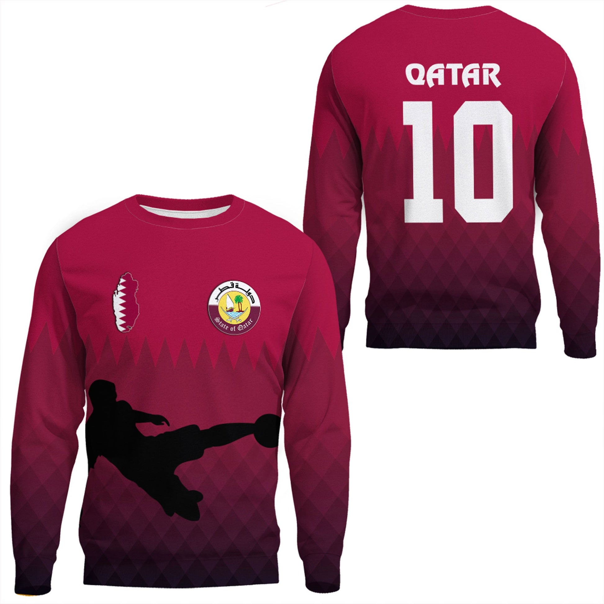 Clothing Qatar Special Soccer Jersey Style Sweatshirts