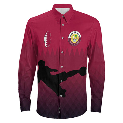 Clothing Qatar Special Soccer Jersey Style Long Sleeve Button Shirt