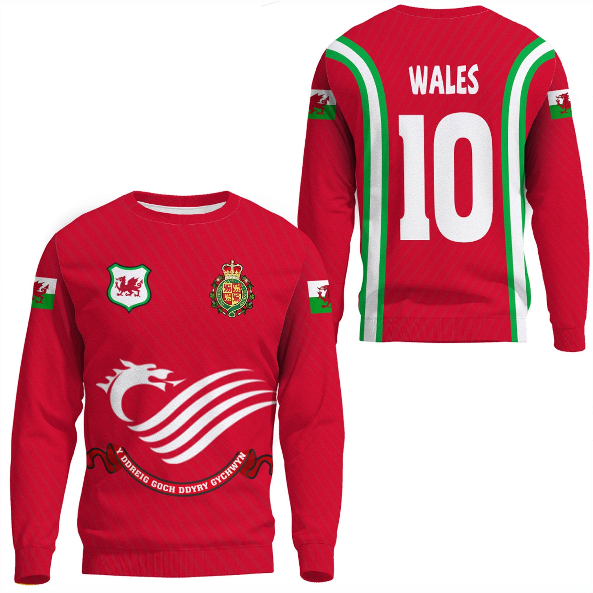 Clothing Wales Special Soccer Jersey Style Sweatshirts