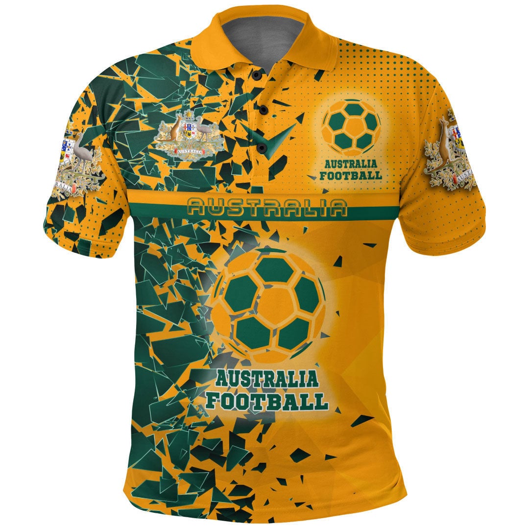 Sport Australia Football 2022 Sporty Style Polo Shirt Broken