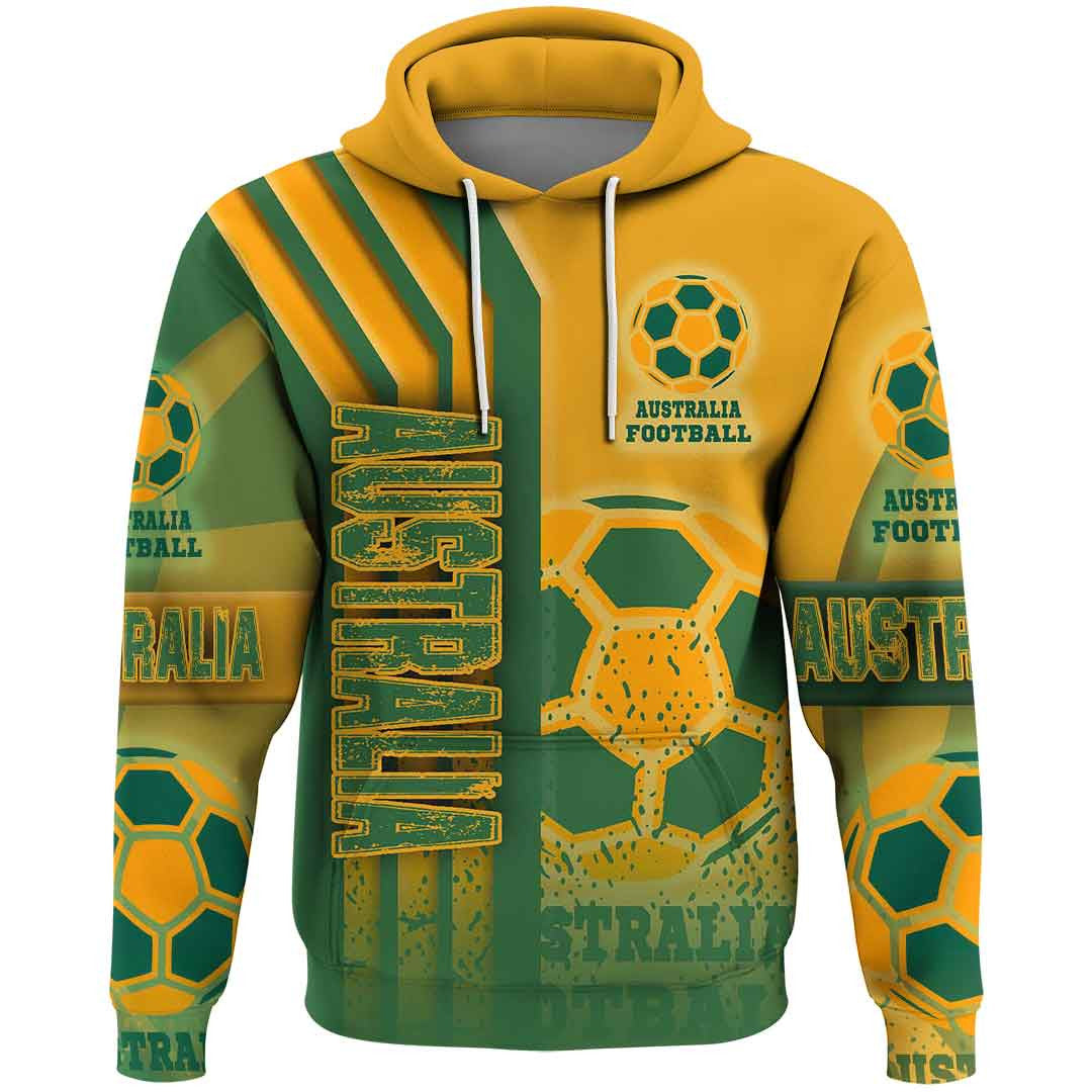 Sport Australia Soccer Hoodie Unisex Printed Zip Hoodie