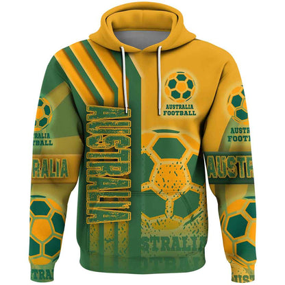 Sport Australia Soccer Hoodie Unisex Printed Zip Hoodie