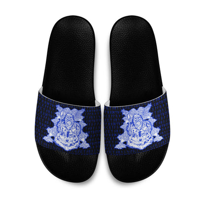Slide Sandals Odin Wolf Viking Blue Slide Sandals