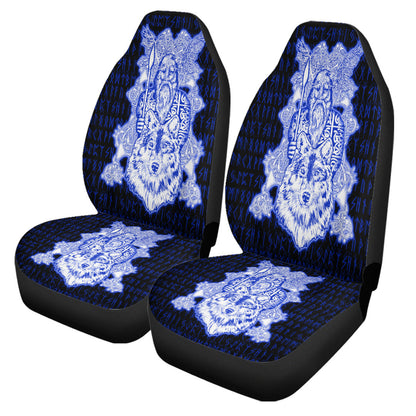 Car Seat Covers Odin Wolf Viking Blue Car Seat Covers