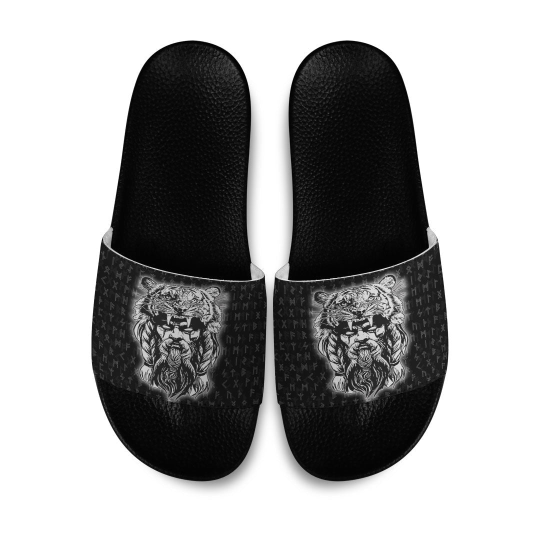 Slide Sandals Wolf Odin Viking Slide Sandals