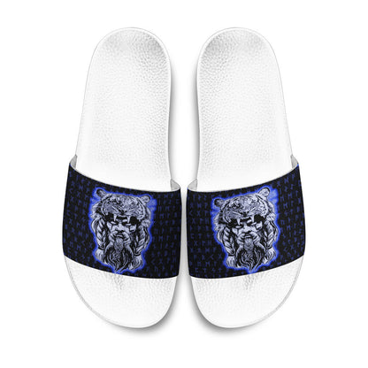 Slide Sandals Wolf Odin Viking Blue Slide Sandals