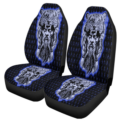 Car Seat Covers Wolf Odin Viking Blue Car Seat Covers