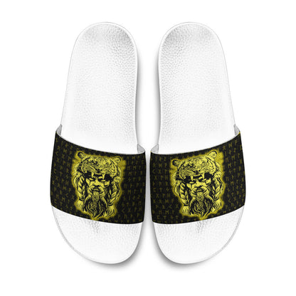 Slide Sandals Wolf Odin Viking Gold Slide Sandals