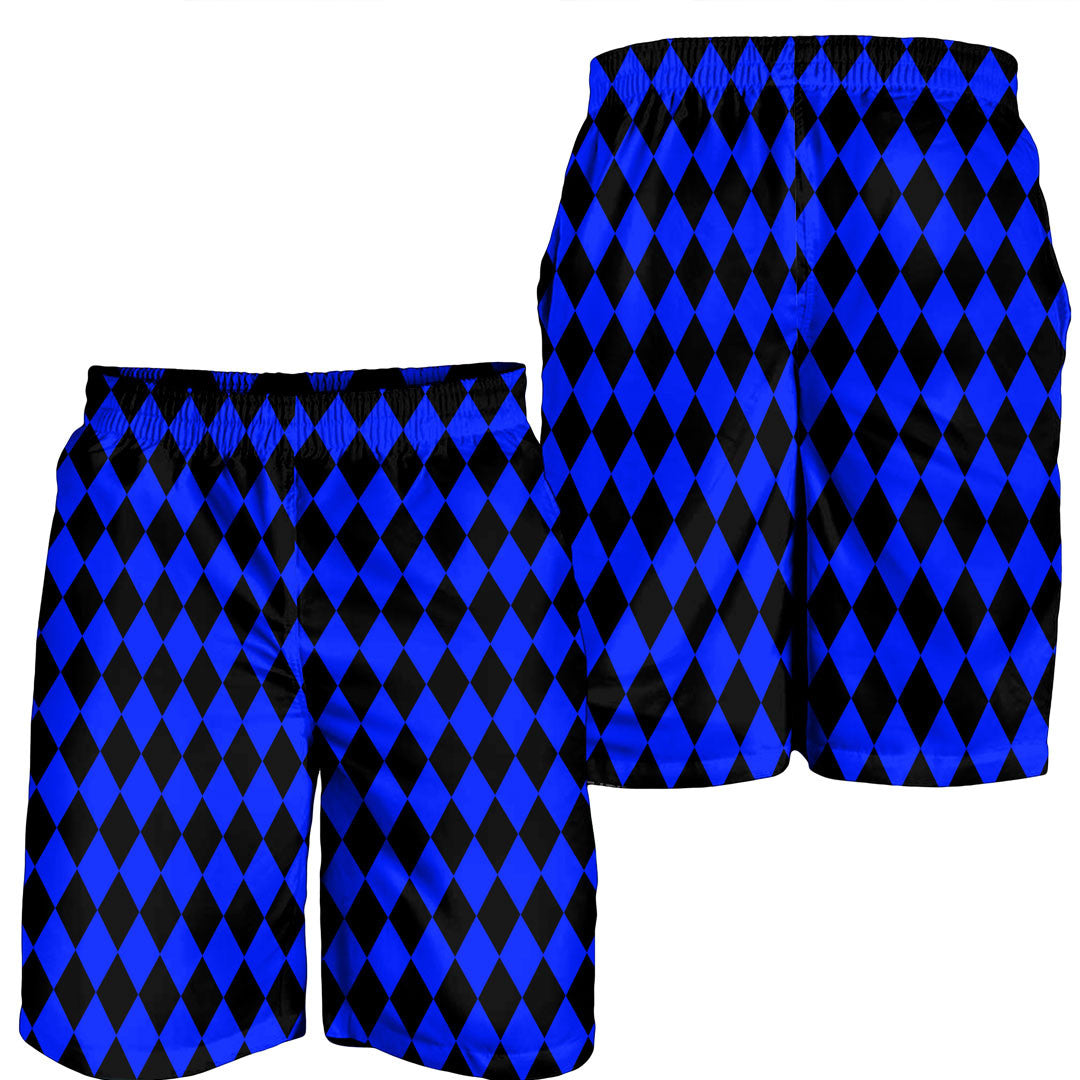 Clothing Argyle Black and Blue Men Short