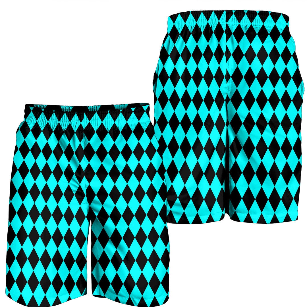 Clothing Argyle Black and Cyan Men Short