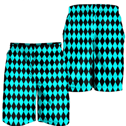 Clothing Argyle Black and Cyan Men Short