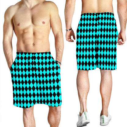Clothing Argyle Black and Cyan Men Short
