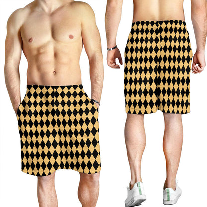 Clothing Argyle Black and Gold Men Short