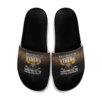 Slide Sandals Vikings Will Kill You Slide Sandals