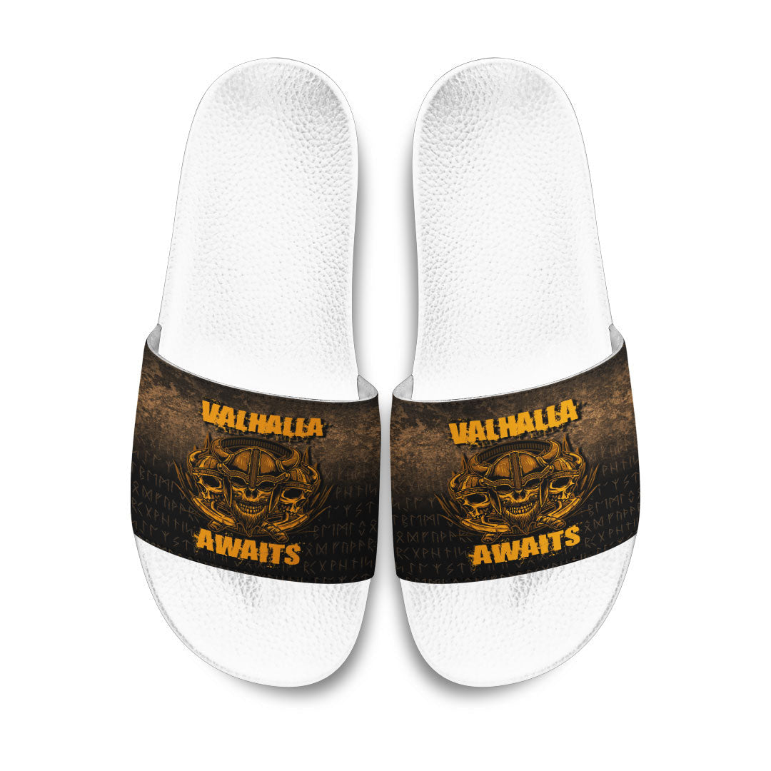 Slide Sandals Valhalla Awaits Warrior Slide Sandals
