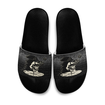 Slide Sandals Valhalla Skull Ravens Slide Sandals