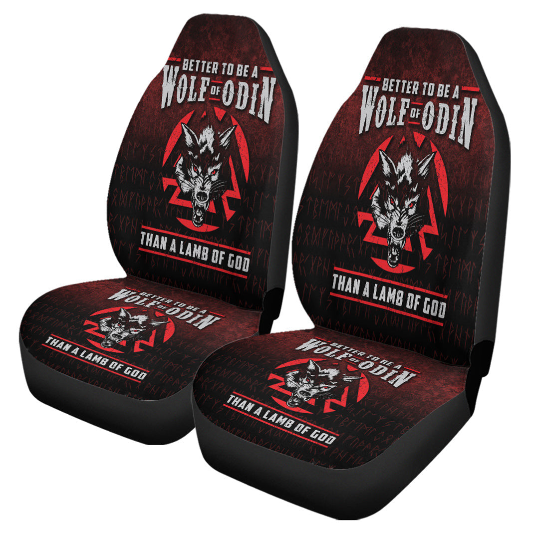 Car Seat Covers Better To Be A Wolf Of Odin Than A Lamb Of God Car Seat Covers