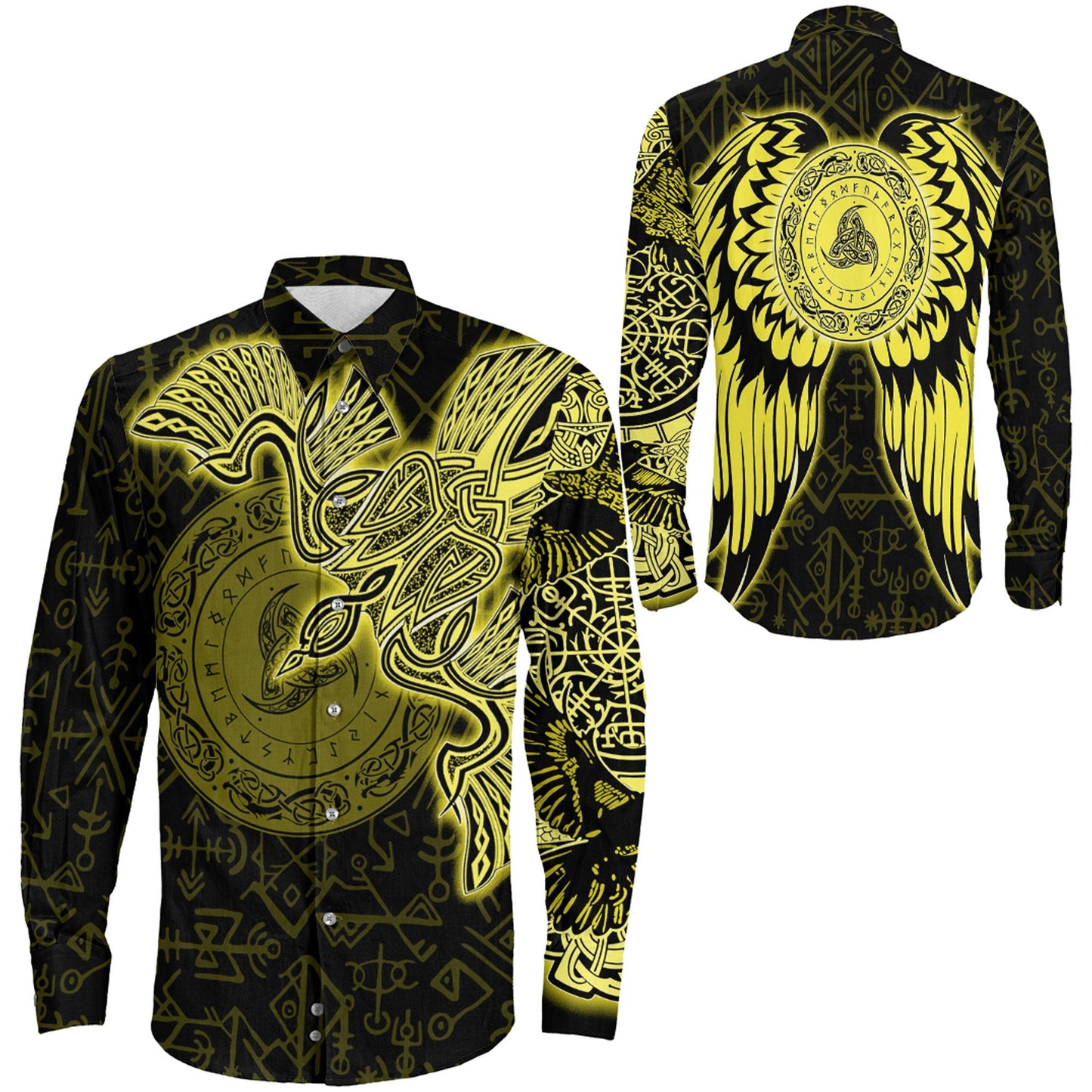 Clothing Raven Ving Gold Long Sleeve Button Shirt
