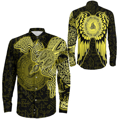 Clothing Raven Ving Gold Long Sleeve Button Shirt