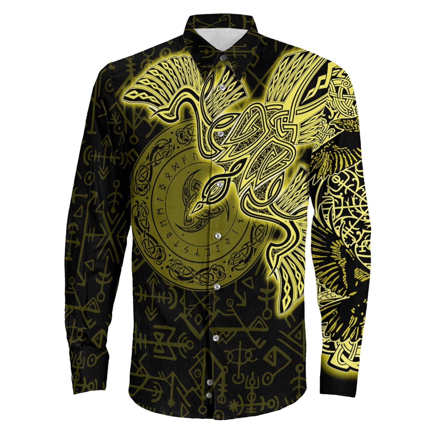 Clothing Raven Ving Gold Long Sleeve Button Shirt