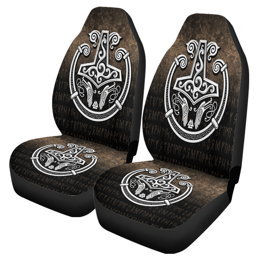 Car Seat Covers Thorshammermjolnirvikingtorcnorsepagan Car Seat Covers