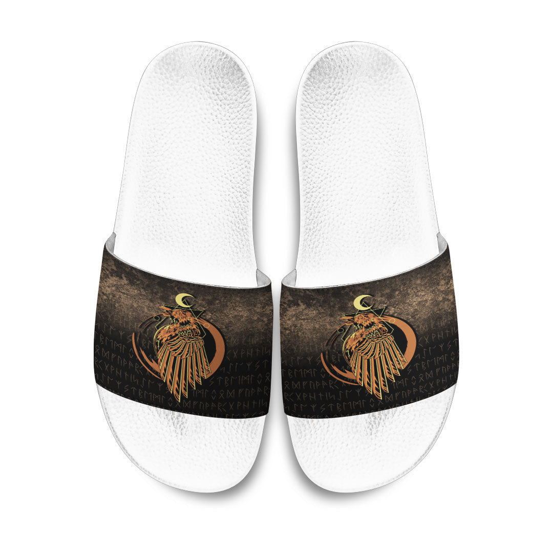 Slide Sandals Raven Viking Warrior Valhalla Norse Slide Sandals