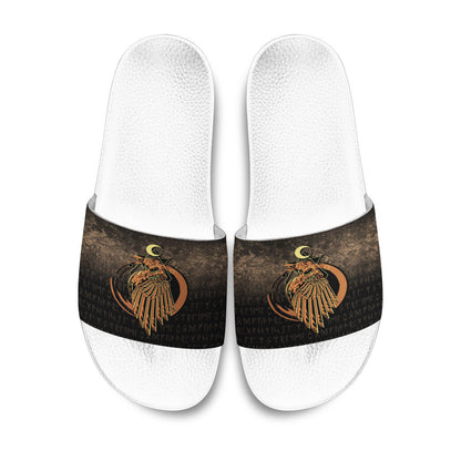 Slide Sandals Raven Viking Warrior Valhalla Norse Slide Sandals