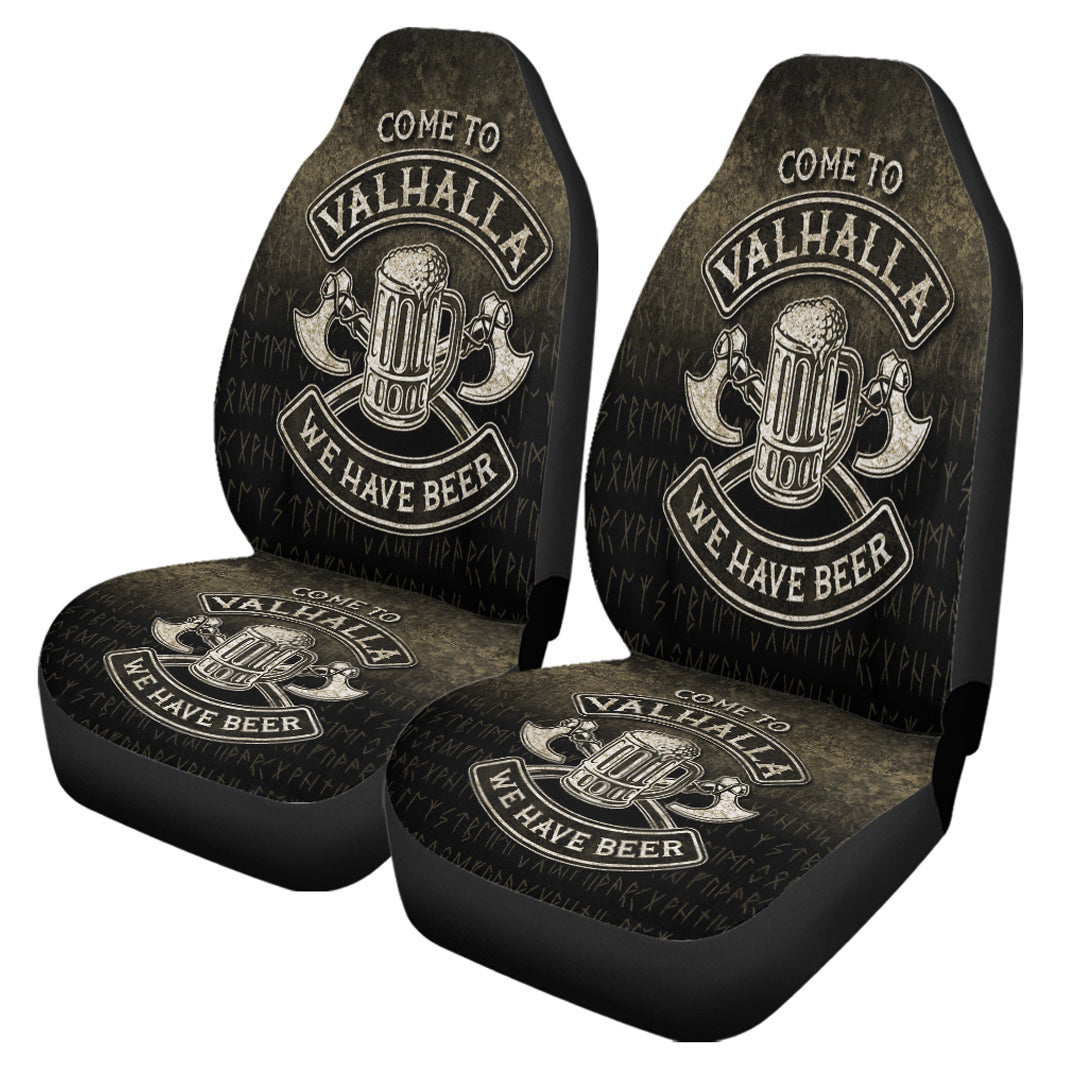 Car Seat Covers Come To Valhalla We Have Beer Funny Nordic Viking Car Seat Covers