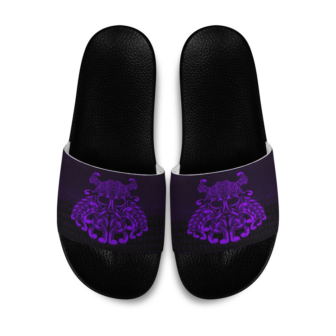 Slide Sandals Vikings Odin Valhalla Purple Version Slide Sandals