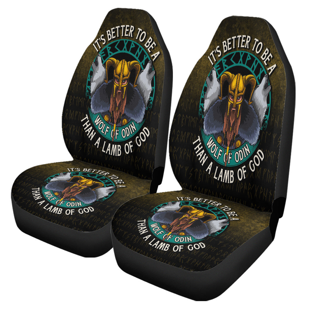 Car Seat Covers Its Better To Be A Wolf Of Odin Than A Lamb Of God Car Seat Covers