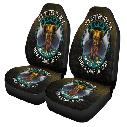 Car Seat Covers Its Better To Be A Wolf Of Odin Than A Lamb Of God Car Seat Covers